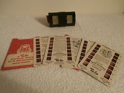 VTG Tru- Vue Picture Story in 3-D and color Film Viewer and Five Films