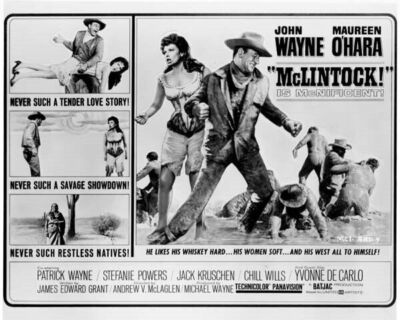 McLintock 1963 John Wayne Maureen O'Hara movie poster art 24x30 inch poster