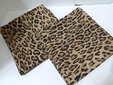 2 Ralph Lauren Aragon Leopard King Size Pillowcases Made in USA 42x20