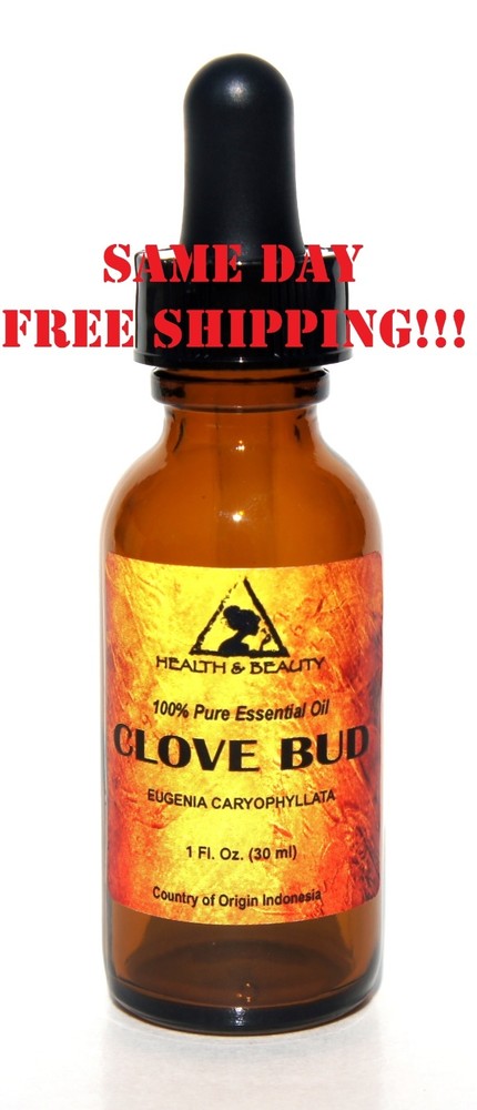 CLOVE BUD ESSENTIAL OIL ORGANIC AROMATHERAPY PURE NATURAL DROPPER 1 OZ, 30 ml