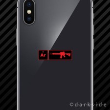 (2x) AR15 Elemento Tabla Periódica Rojo Teléfono Celular Adhesivo Móvil ar 15 2a 2do