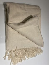 Cashmere blend cream blanket throw