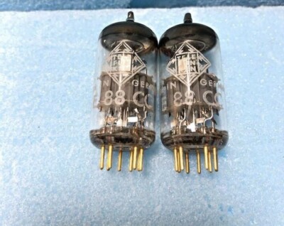 Telefunken e88CC Gold Pins Diamond Bottom NOS NIB One Pair
