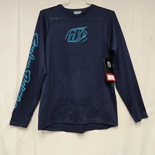 Troy Lee Designs Skyline Chill Bike LS Jersey Iconic Navy Medium CLOSEOUT