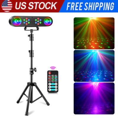 DJ Lights with Stand, 4in1 Party Bar Club Light Set with Rotating Ball New