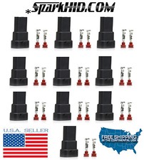 10pc 9006 Hb4 9005 H10 Male Connectors Hid Xenon Plug Socket Waterproof Adapters