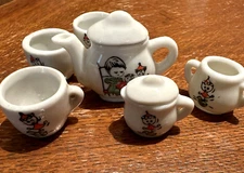 Vintage 8 Piece Miniature White Tea Set Made In Japan