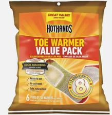 HotHands Adhesive Toe Warmer - 6 Pair Value Pack
