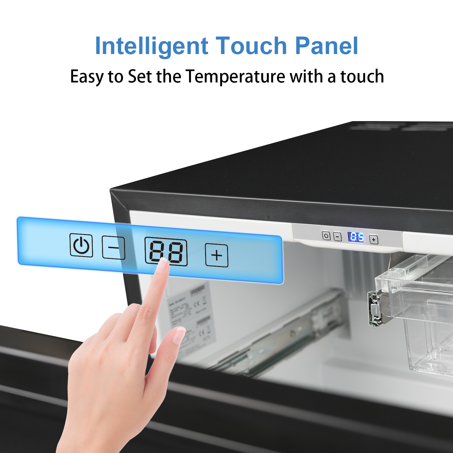 1.7 cu ft Drawer Fridge 12V Fridge Absorption Refrigerator Camper Car ...