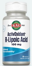 KAL R-Lipoic Acid ActivOxidant 100mg 60 Vegetarian Capsules