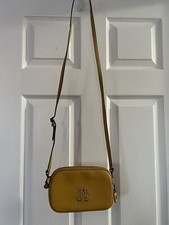 Coach X Disney Mustard Mickey Roller Skating Crossbody Purse with Wristlet Strap