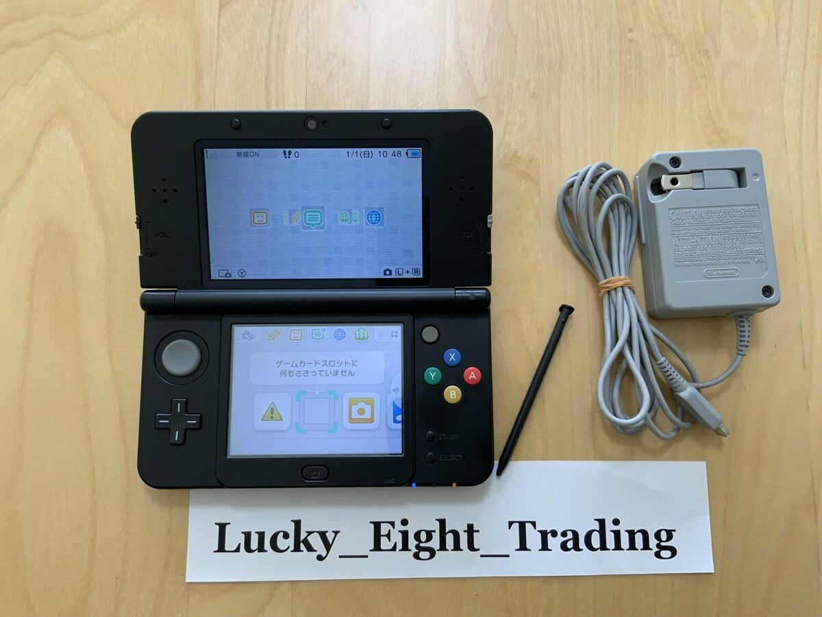 New Nintendo 3DS Black Console Charger Japanese ver Japan New Nintendo 3DS Black Console Charger Japanese ver Japan