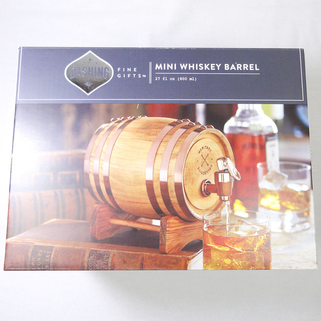 Mini Whiskey Barrel Keg Whisky Cask 27 fl oz Alcohol Dispenser Dashing Fine Gift