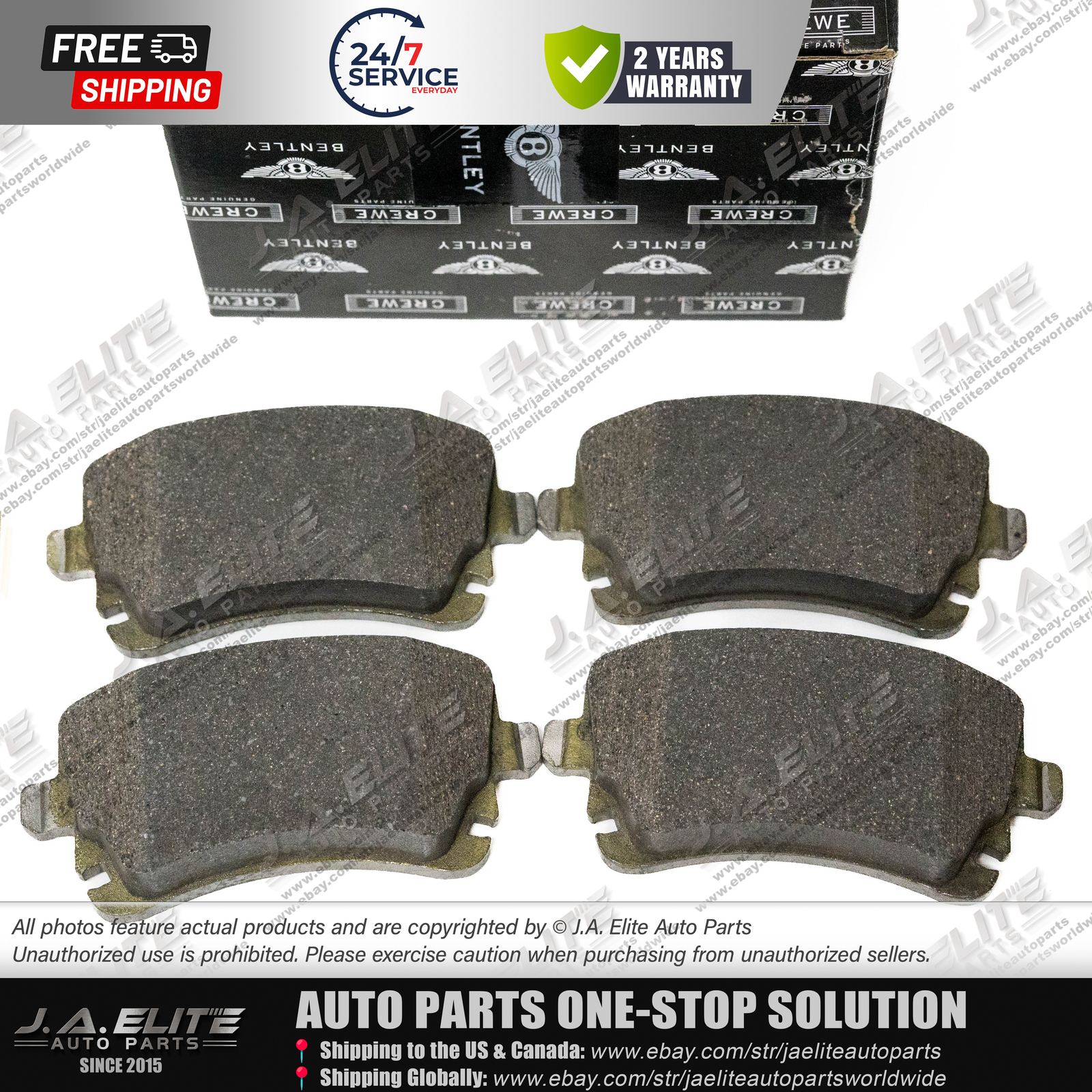 Genuine Bentley Rear Brake Pad kit fits Bentley Continental GT GTC Flying Spur