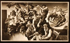 THOMAS HART BENTON, WESTERN PAINTING. PHOTO ON GLASS, LANTERN SLIDE.