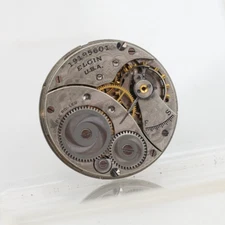 ELGIN GRADE 324, 0s 7j 19185601 POCKET WATCH MOVEMENT FOR REPAIR (CG)