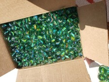 Large 850 Clear Cat's Eye Marbles With Multicolored Eyes 7 Large ones