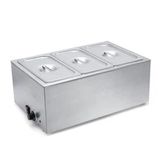 Commercial Grade Stainless Steel Bain Marie Buffet Food Warmer Steam Table