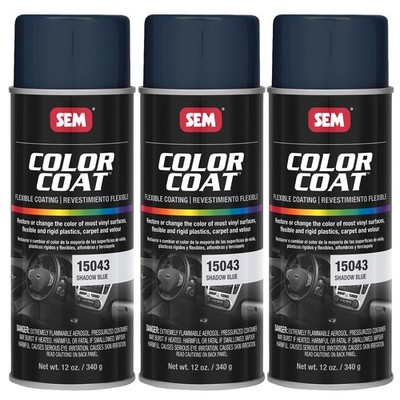 SEM Paint Carpet Plastic Vinyl Flat Shadow Blue Aerosol 12 oz. Ea 15043, 3 Pack