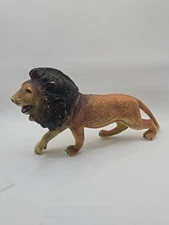 Ankyo Lion Hard Plastic Toy 10" Figure Tan Brown King Of The Jungle Safari Cat
