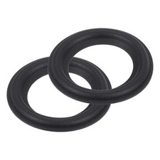 2 Pcs 1.5 Inch Rubber Speaker Edge Surround Rings 29x47mm IDxOD Black