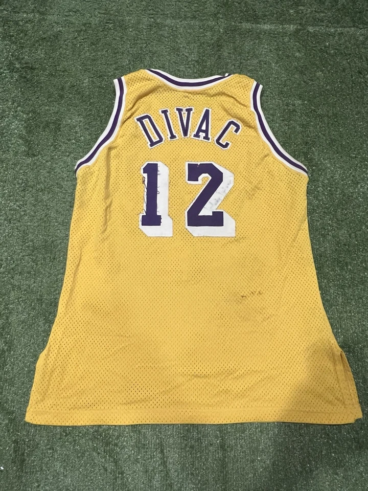 Rare Vintage 90's Los Angeles Lakers Mens 42 Vlade Divac Champion NBA Jersey - Image 2 of 4