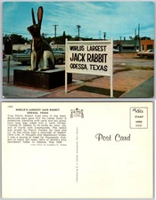 Exaggerated Worlds Largest Jack Rabbit Postcard