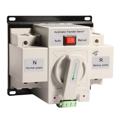 2P 63A Dual Power Automatic Transfer Switch Transferschalter Umschalter AC 220V