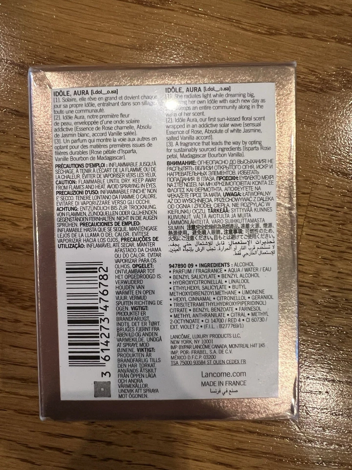 Lancome Paris Idole Aura парфюмированная вода Lumineuse — 0,8 жидкой унции/25 мл — новая без ценников - Изображение 2 из 4