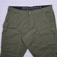 Dovetail Workwear Maven X Cargo Pants Women Sz 18/30 Green Canvas Utility Work