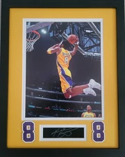 Kobe Bryant  8x10 Framed Photo  11x14 Basketball  W/ Facsimile Laser Engraved Si