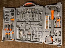 Hdx 128 Piece Tool Kit Homeowners Repair Set Hammer Pliers Wrenches Sockets Case