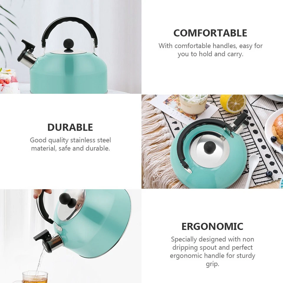 Whistling Tea Kettle Practical Boiling Teapot Stainless Steel Tea Kettle - Image 2 of 4