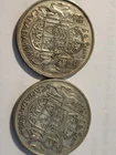 1940 & 1941  World War CoinS Canadian Half Dollar 80% Silver   F -