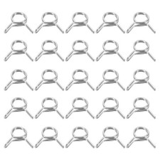 25Pcs 7.5mm ID 7.5-9.3mm OD Double Wire Spring Hose Clamp Spring Clips Clamps