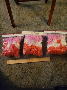 FOAM HEARTS VALENTINE'S DAY PACKING FOAM 3 LOT OF 160 EACH PACK TOTAL 480 SFH