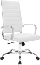 Home Office Chair Ribbed Leather High Ba Executive Swivel