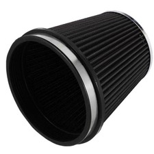 6 Inlet Air Intake Filter Cone Washable Clamp-On Dry Air Filters Black 6" Tall 