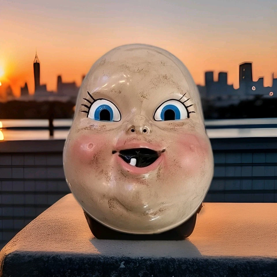 RARE KILLER HAPPY DEATH DAY 2U VACUFORM COSTUME BABY MASK FRECKLES TRICK TREAT  - Image 2 of 4