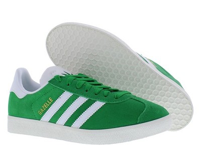 Adidas Gazelle Mens Shoes Size 5, Color: Green/Cloud White