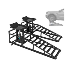2 Pack Hydraulic Car Ramps, 11050LBS 5T Car Ramp High Lift 9"-14.2", Heavy Du...