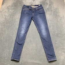 Levi's 710 Super Skinny Jeans Womens 29 Blue Denim Medium Wash Slim Fit 5-Pocket