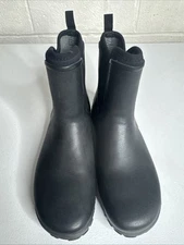 Women's Bogs Sauvie Chooka Black Slip On Boots Waterproof Garden Rain Size 11