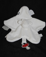 🐮Doudou plat vache Lola NOUKIE'S 2014 blanc poudre d'étoiles attache tétine