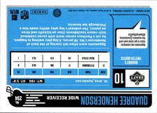 2018 Panini Classics #234 Quadree Henderson Blue Back #/175