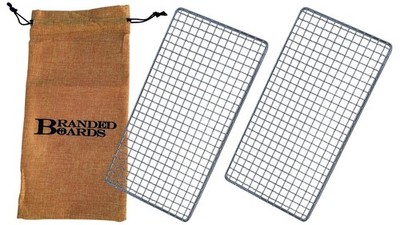 Branded Boards Portable Bushcraft Stainless Steel BBQ Cooking Grill Grate, Su...