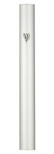 Aluminum Mezuzah Case Silver Shin Design Weatherproof Door Judaica 6 Inch