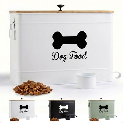 Dog Food Container Airtight 15-20 lb (70 Cup) Capacity with Metal Scoop - Cut...