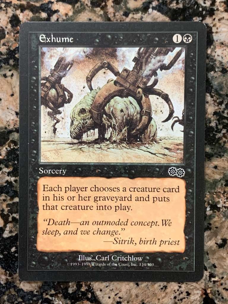 MTG Exhume x1 Urza's Saga NM, Magic the Gathering