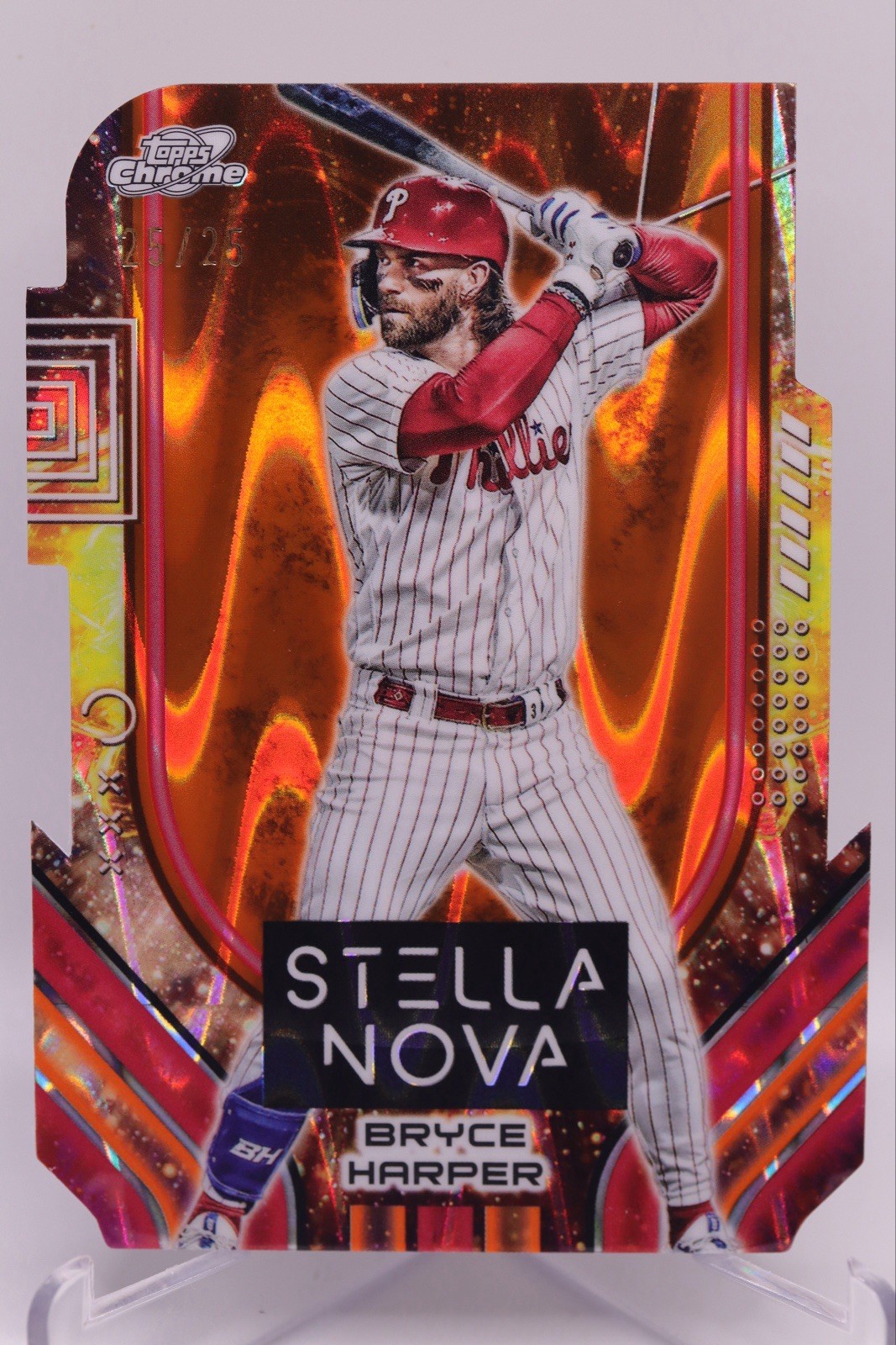 2024 TOPPS CHROME COSMIC BRYCE HARPER STELLA NOVA CASE HIT ORANGE GALACTIC 25/25
